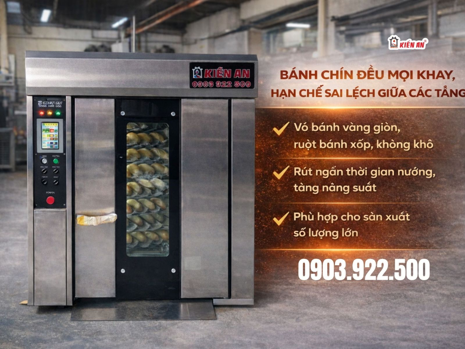 Ưu điểm của lò xoay Kiến An